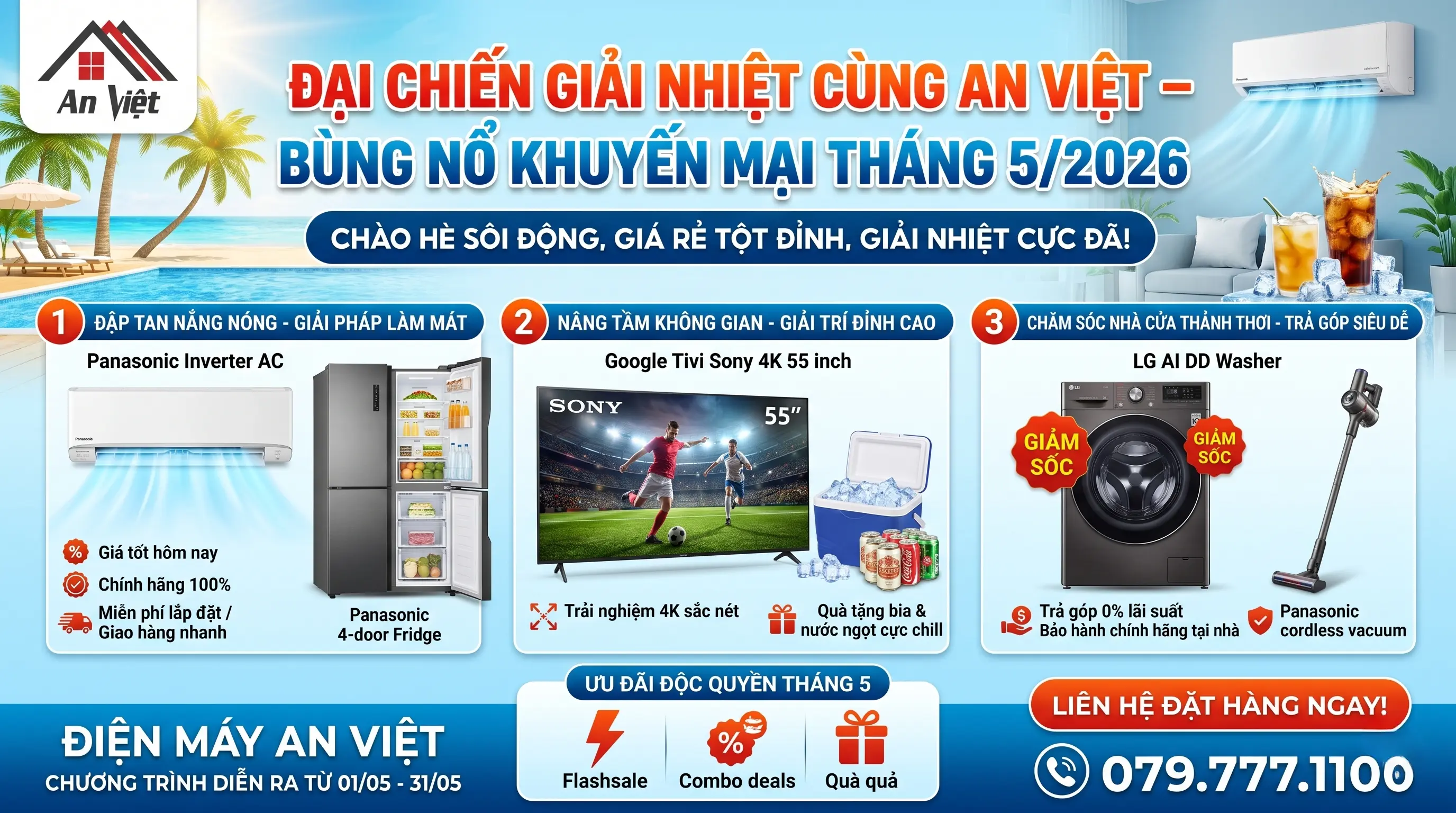 ĐẠI CHIẾN GIẢI NHIỆT CÙNG AN VIỆT – BÙNG NỔ KHUYẾN MẠI THÁNG 5/2026