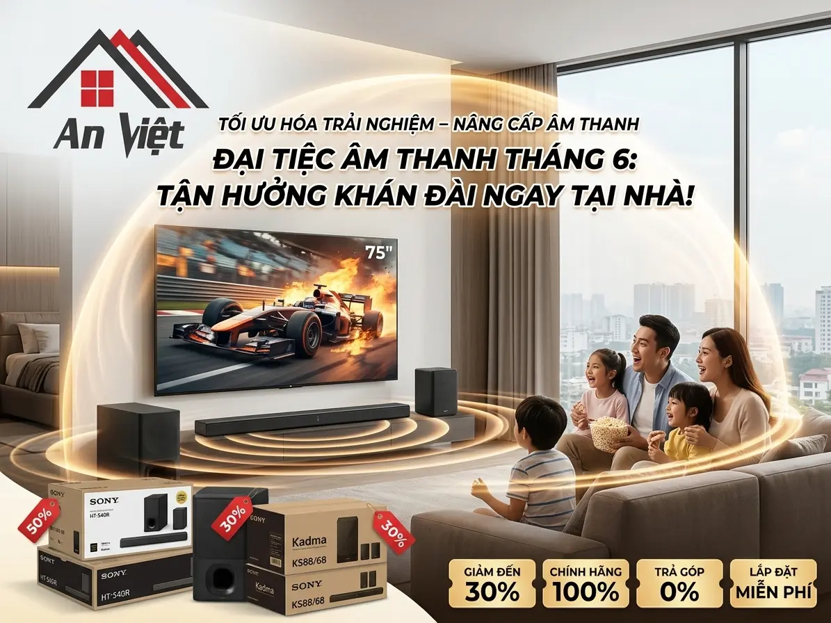 Nâng cấp âm thanh - Tận hưởng khán đài: Gợi ý Combo Tivi & Loa Soundbar giảm giá sâu nhất tháng 6