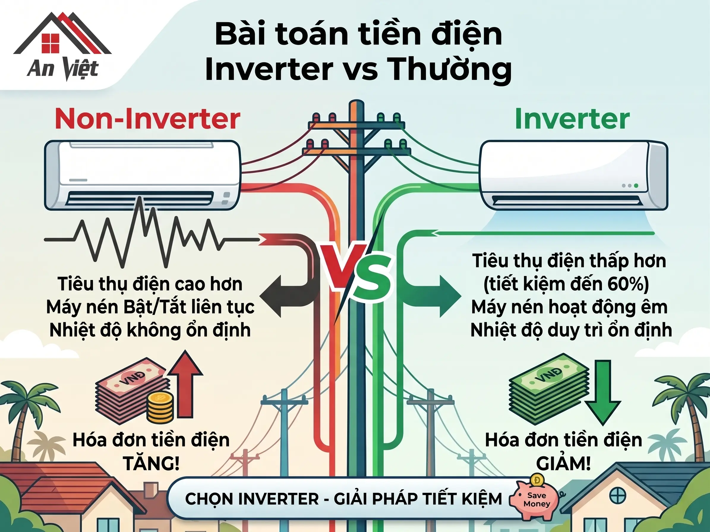 Bài Toán Tiền Điện: Chọn Điều Hòa, Tủ Lạnh Inverter Hay Máy Thường?